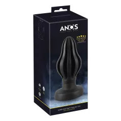   ANOS - ανάγλυφο μαλακό πρωκτικό βύσμα - 7 cm (μαύρο)