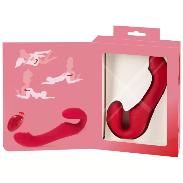 You2Toys - διπλός strapless δονητής με τηλεχειριστήριο - κόκκινο