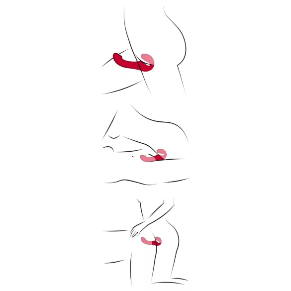 You2Toys - διπλός strapless δονητής με τηλεχειριστήριο - κόκκινο
