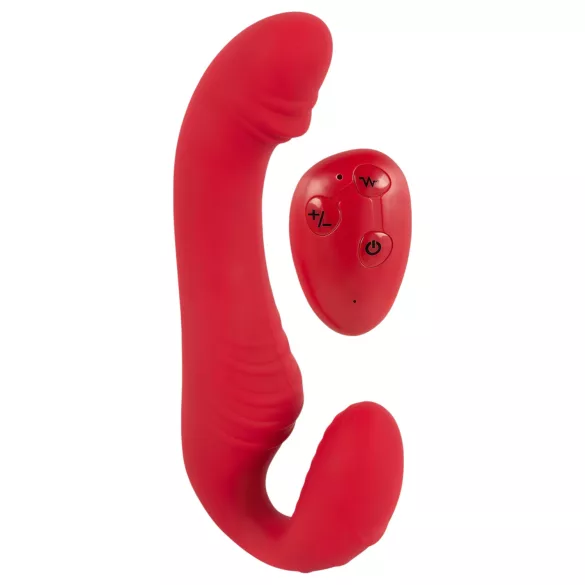 You2Toys - διπλός strapless δονητής με τηλεχειριστήριο - κόκκινο