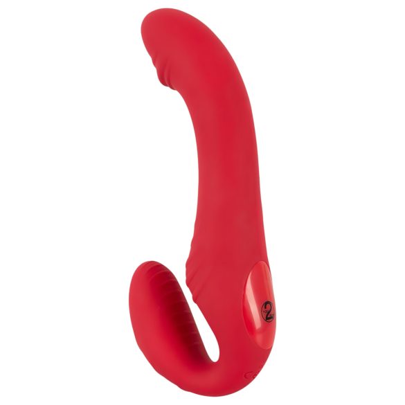You2Toys - διπλός strapless δονητής με τηλεχειριστήριο - κόκκινο