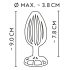 ANOS Metal 3,8cm - μεταλλικό αναλ βύσμα (ασημί)