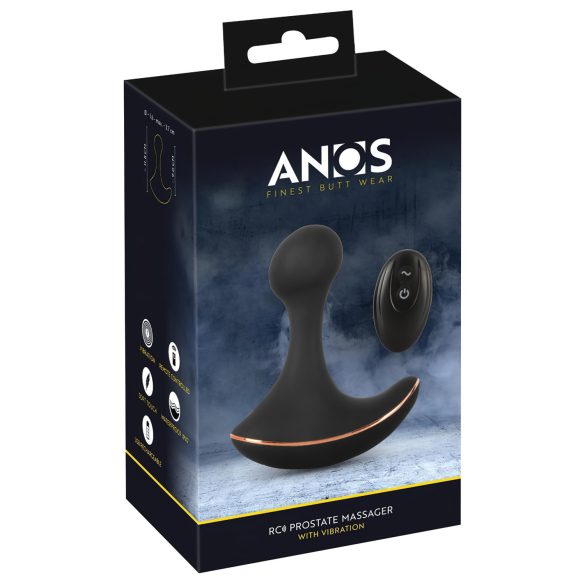 ANOS - αδιάβροχος πρωκτικός δονητής (μαύρο)