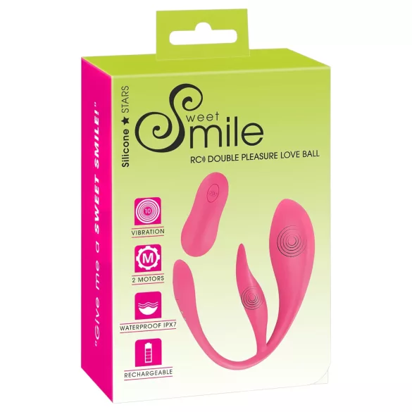 SMILE - φορητό ασύρματο δονητικό αυγό με μπαταρία (ροζ)