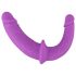 SMILE - Διπλό Strap-On με βάση (μωβ-μαύρο)