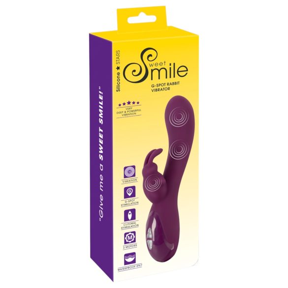 SMILE - Επαναφορτιζόμενος Δονητής 3 Κινητήρων με Διεγέρτη Κλειτορίδας (Μωβ)