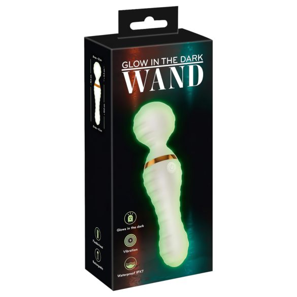 You2Toys Glow in the Dark - Δονητής Μασάζ (Λευκός)