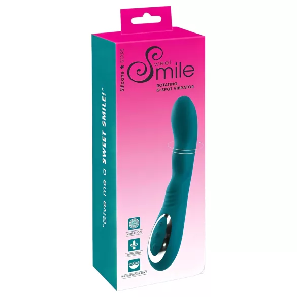 Smile - δονητής G-σημείου περιστρεφόμενος επαναφορτιζόμενος αδιάβροχος πράσινος