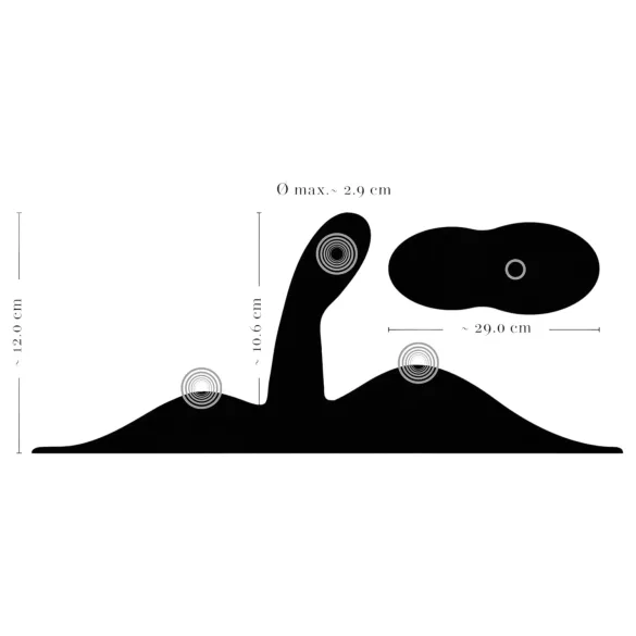 VibePad 3 - δονητής μαξιλάρι G-spot - επαναφορτιζόμενο, ασύρματο - μαύρο