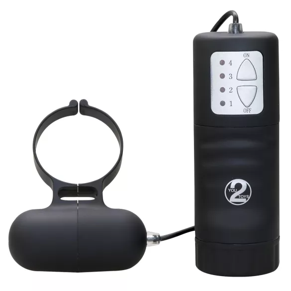 Μαύρο δονητικό δαχτυλίδι πέους