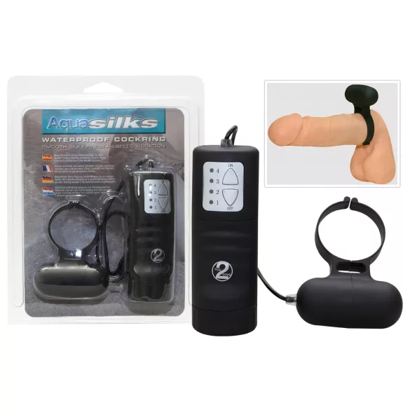 Μαύρο δονητικό δαχτυλίδι πέους