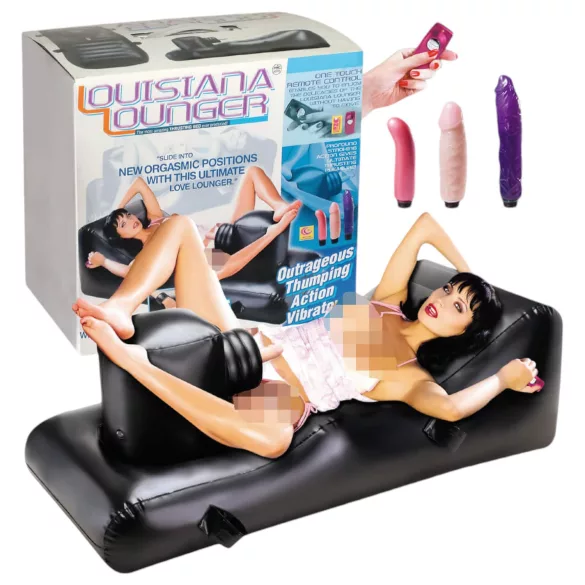 NMC - Louisiana Lounger - μηχανή σεξ με ενσωματωμένο δονητή (μαύρο)