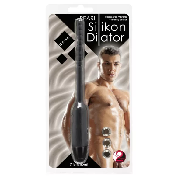 You2Toys - ουρηθρικός δονητής με σφαίρες - 0,8cm - μαύρο