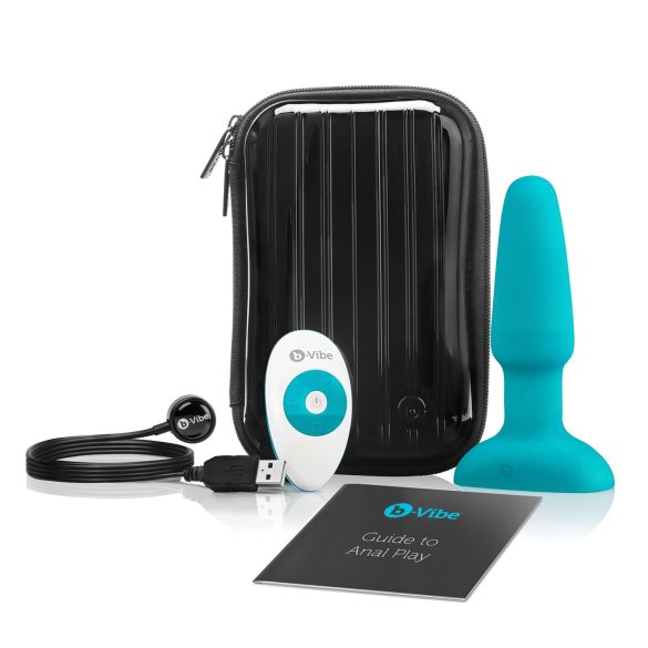 b-Vibe - Περιστρεφόμενος Περλίτης Πρωκτικός Δονητής (Τιρκουάζ)