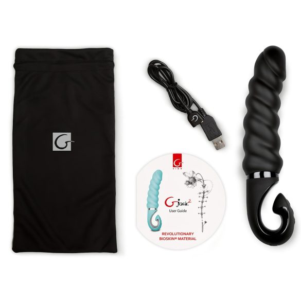 Gvibe G-jack 2 - επαναφορτιζόμενος αδιάβροχος δονητής σιλικόνης (μαύρο)