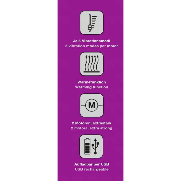 Javida - δονητής κλειτορίδας με θέρμανση - σιλικόνη ροζ