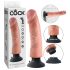 King Cock 9 δονητής με βεντούζα (23 cm) - φυσικό χρώμα