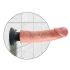 King Cock 9 δονητής με βεντούζα (23 cm) - φυσικό χρώμα