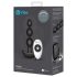 b-Vibe - τριπλό μαργαριταρένιο δονητής πρωκτός (μαύρο)