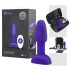 b-Vibe Rimming - Περιστροφικός πρωκτικός δονητής με χάντρες (μωβ)