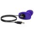 b-Vibe Rimming - Περιστροφικός πρωκτικός δονητής με χάντρες (μωβ)