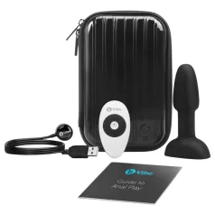   b-Vibe Rimming - δονητής πρωκτού με περιστρεφόμενες μπίλιες - μαύρος