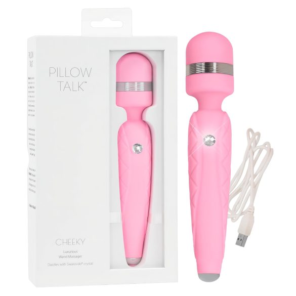 Pillow Talk Cheeky Wand - επαναφορτιζόμενος μασερ δονητής (ροζ)