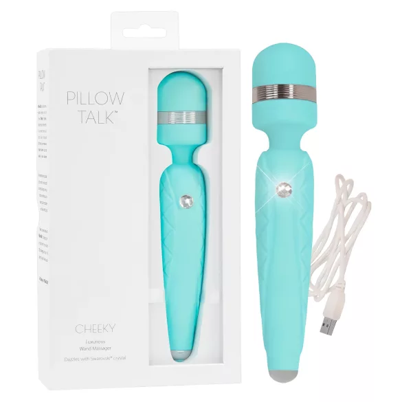 Pillow Talk Cheeky - ράβδος μασάζ δονητής επαναφορτιζόμενος - τιρκουάζ