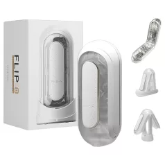   TENGA Flip Zero - ανδρικός δονητής αυνανισμού - δόνηση λευκό