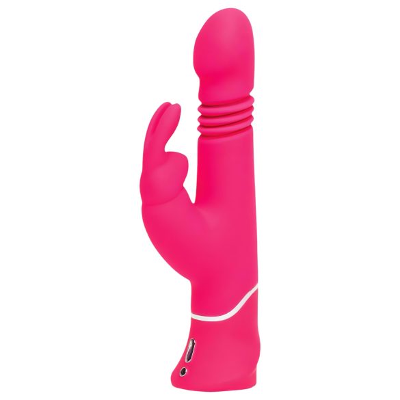 Happyrabbit Thrusting - δονητής με επαναφορτιζόμενη κίνηση και προεξοχή (ροζ)