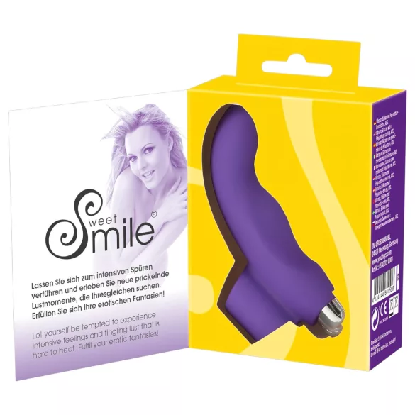 SMILE - δονητής δακτύλου - κυματιστός σιλικόνης - μωβ
