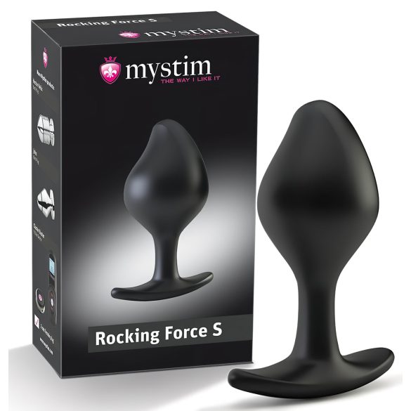 Mystim Rocking Force S - ηλεκτροαναλογικός δονητής - μικρό (μαύρο)