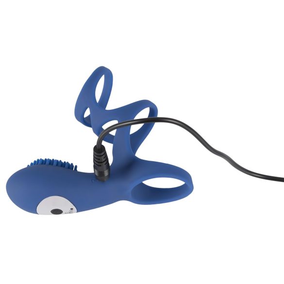 SMILE Couple - δονητική θήκη πέους επαναφορτιζόμενη - μπλε