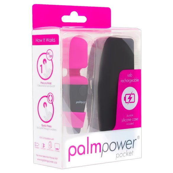 Μίνι Δονητής PalmPower Pocket - Ροζ/Μαύρο Μαγεία στην Τσέπη σας!