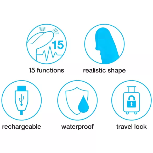 Happyrabbit - ρεαλιστικός λεπτός δονητής με κλειτοριδικό βραχίονα