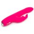 Happyrabbit Curve Slim - αδιάβροχος δονητής με κλειτοριδικό βραχίονα (ροζ)