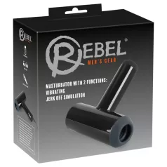   Rebel - ανδρικό masturbator με δόνηση & κίνηση πάνω-κάτω - μαύρο