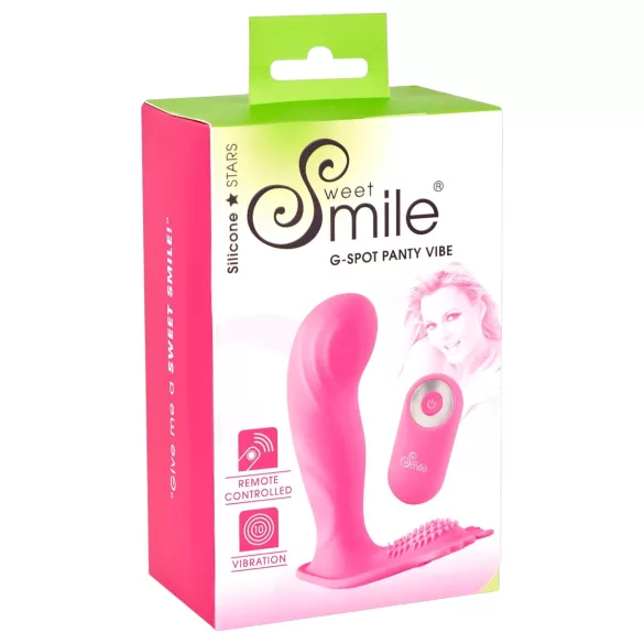 SMILE - Δονητής με απομακρυσμένο έλεγχο για γυναίκα - επαναφορτιζόμενος - ροζ
