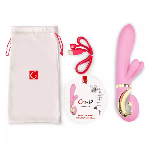 G-Vibe GRabbit - δονητής G-spot με 3 μοτέρ επαναφορτιζόμενος (ροζ)