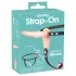 You2Toys - strap-on δονητής με ιμάντα - επαναφορτιζόμενος - φυσικό χρώμα