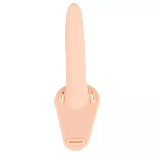 You2Toys - strap-on δονητής με ιμάντα - επαναφορτιζόμενος - φυσικό χρώμα