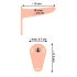 You2Toys - Strap-On - επαναφορτιζόμενος δονητής με λουράκι (φυσικό)
