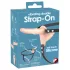 You2Toys - Strap-On - διπλός δονητής με ζώνη (στο χρώμα του δέρματος)