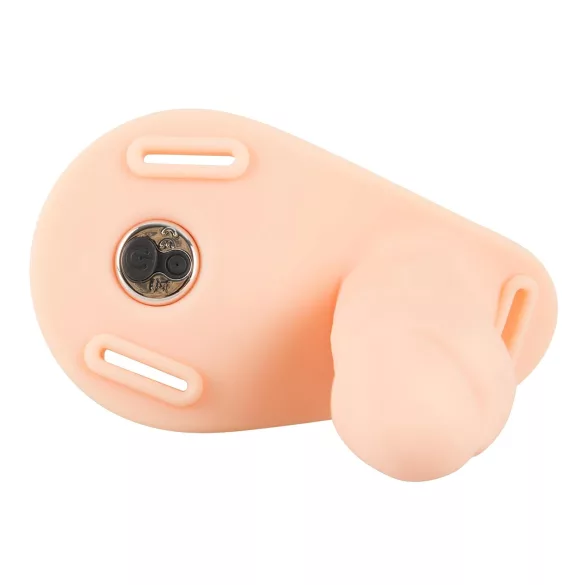 You2Toys - Strap-On - διπλός δονητής με ζώνη (στο χρώμα του δέρματος)