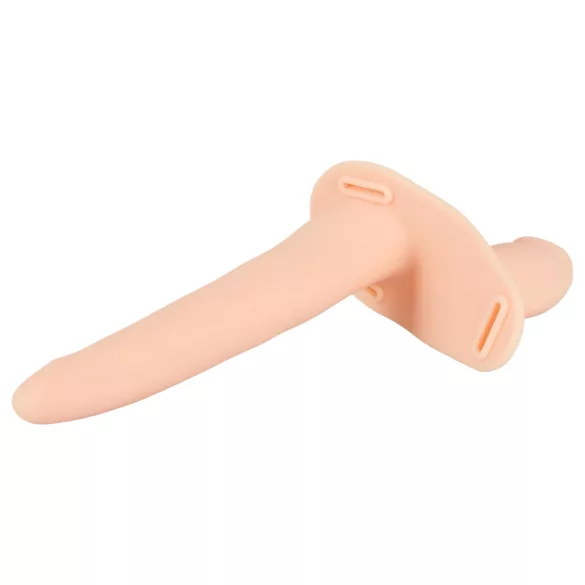 You2Toys - Strap-On - διπλός δονητής με ζώνη (στο χρώμα του δέρματος)