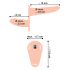 You2Toys - Strap-On - Διπλός Δονητής Προσάρτησης (Φυσικό Χρώμα)