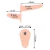 You2Toys - Strap-On - διπλός δονητής με ζώνη (στο χρώμα του δέρματος)