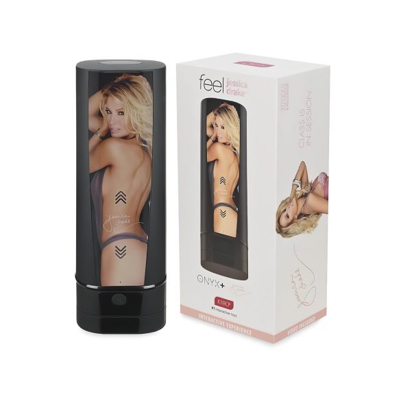 Kiiroo Onyx+ Jessica Drake - διαδραστικό ανδρικό αυνανιστήρι - μαύρο