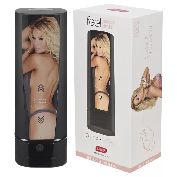 Kiiroo Onyx+ Jessica Drake - διαδραστικό ανδρικό αυνανιστήρι - μαύρο
