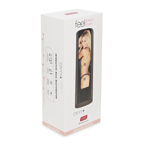 Kiiroo Onyx+ Jessica Drake - διαδραστικό ανδρικό αυνανιστήρι - μαύρο